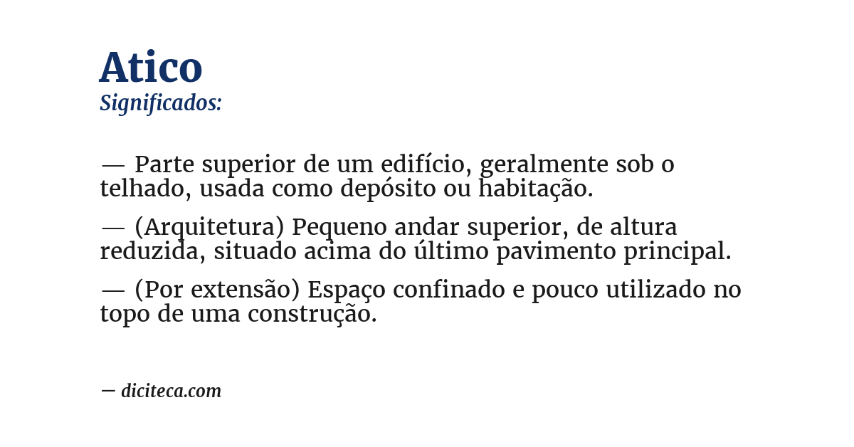 Significado de atico