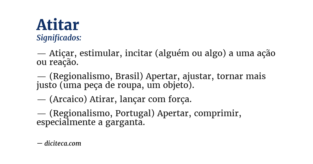 Significado de atitar