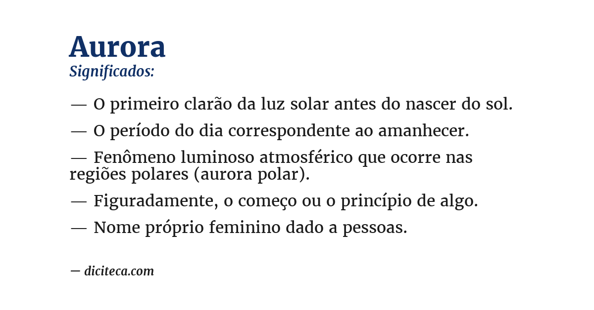Significado de aurora