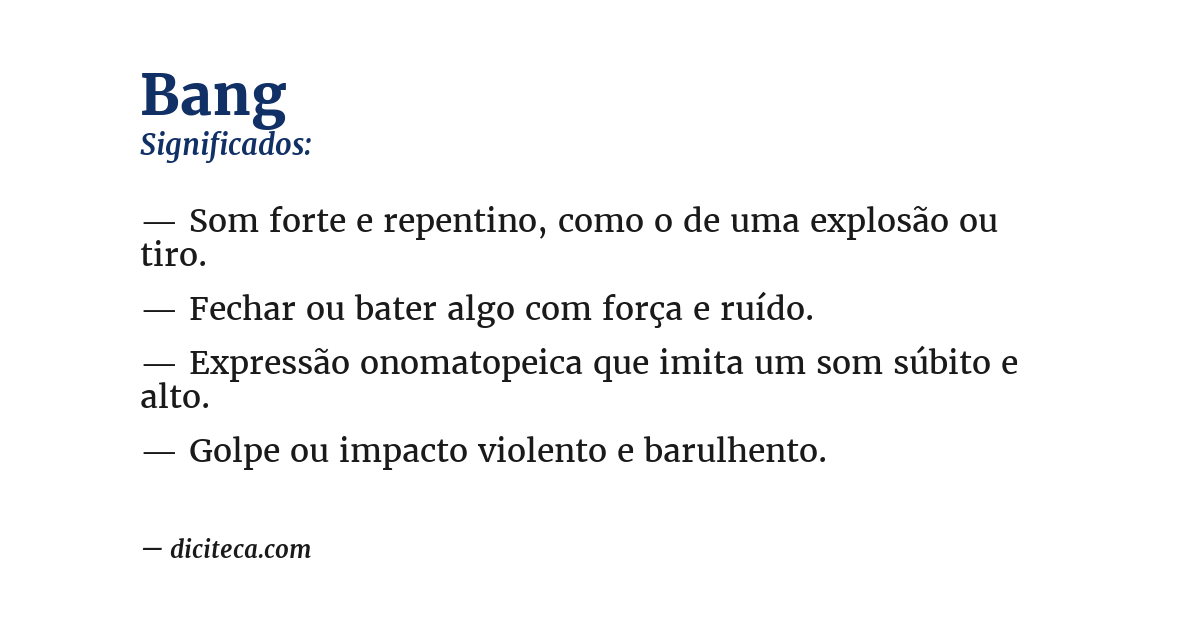 Significado de bang