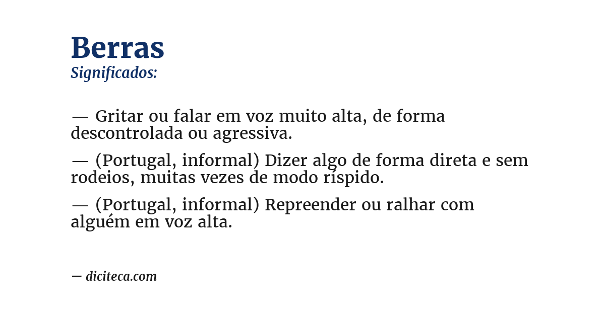 Significado de berras