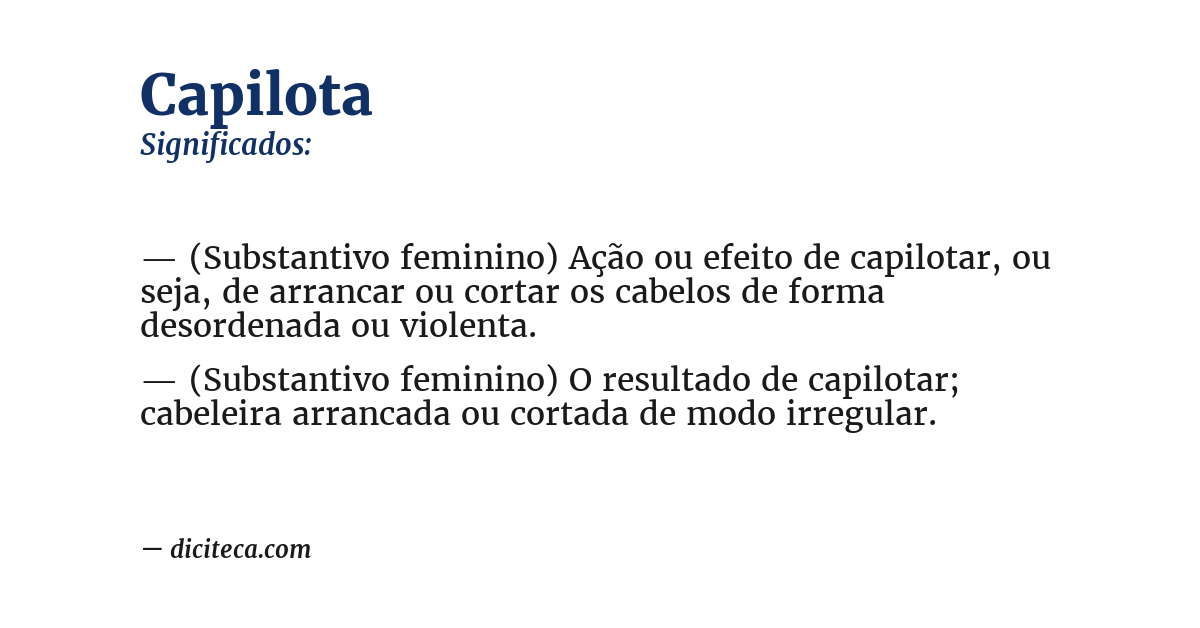 Significado de capilota