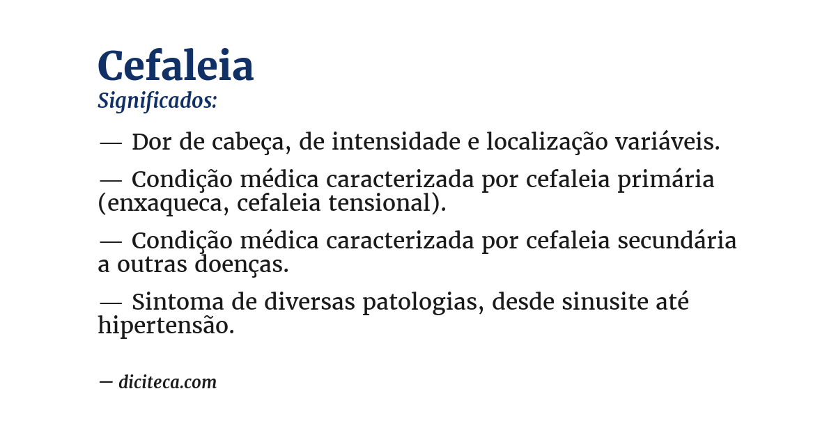 Significado de cefaleia