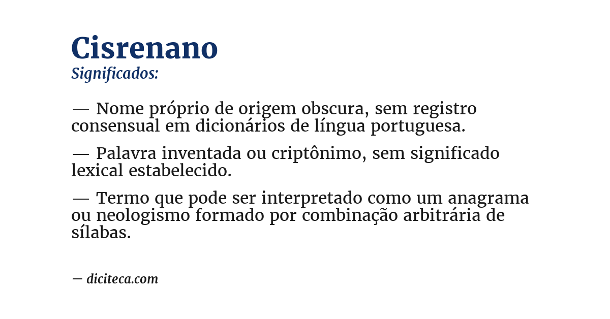 Significado de cisrenano