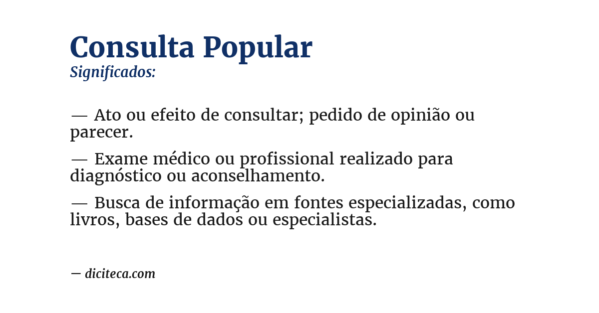 Significado de consulta popular