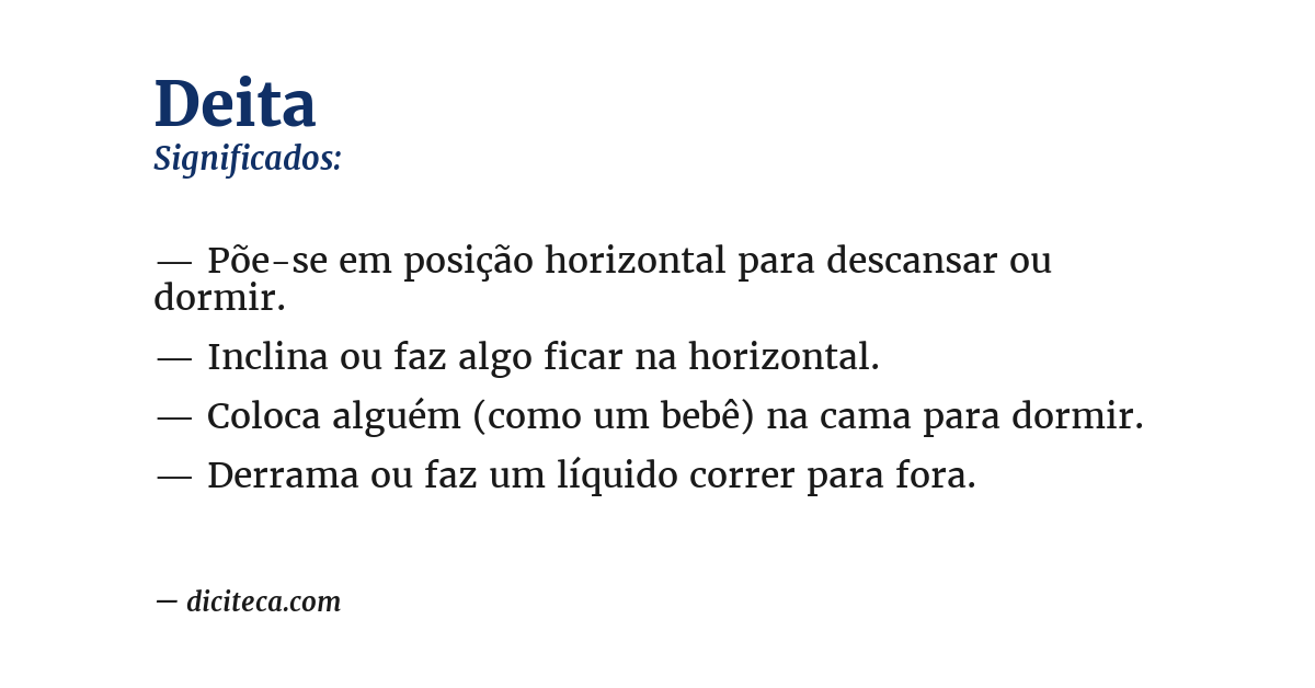 Significado de deita