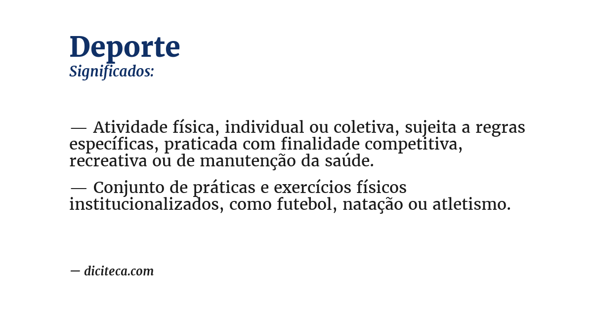 Significado de deporte