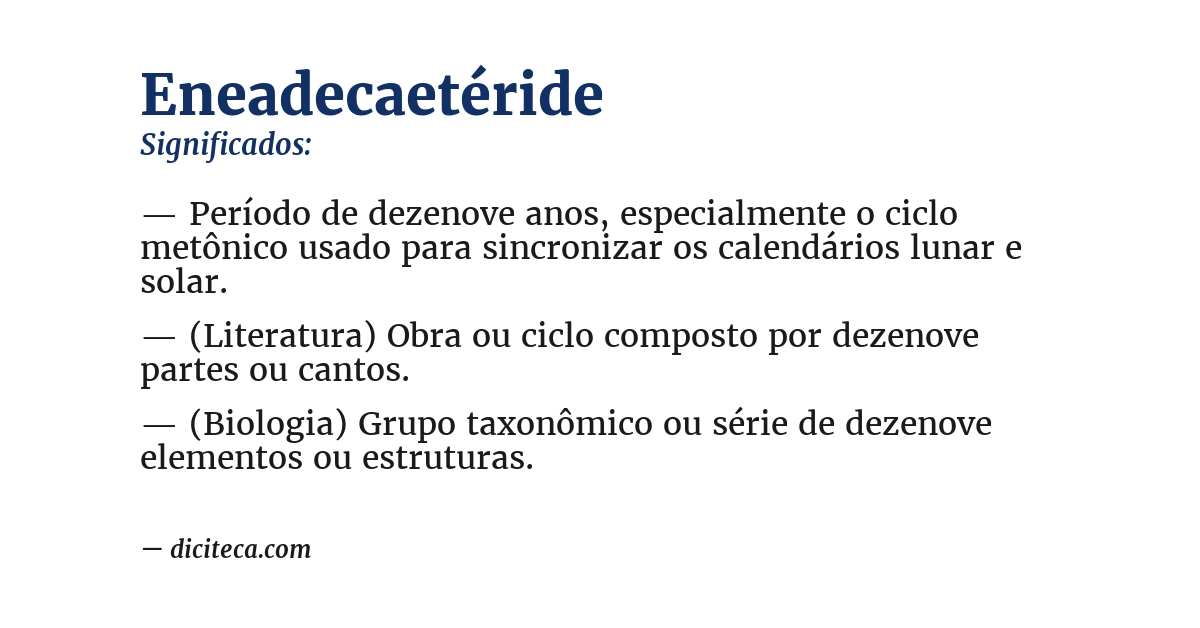 Significado de eneadecaetéride