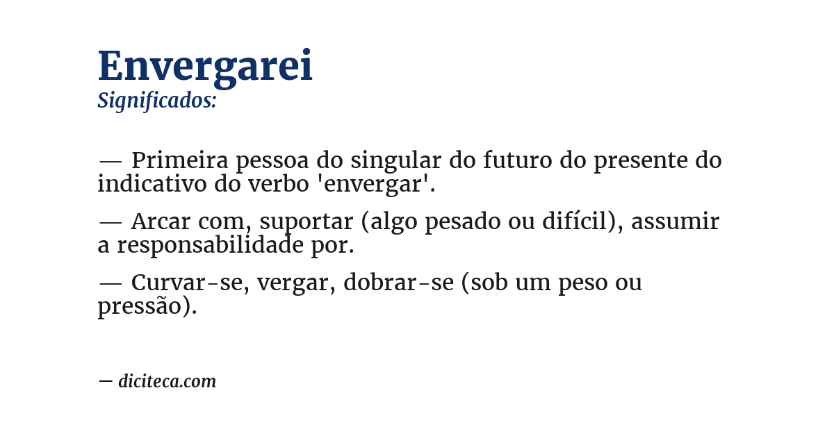 Significado de envergarei