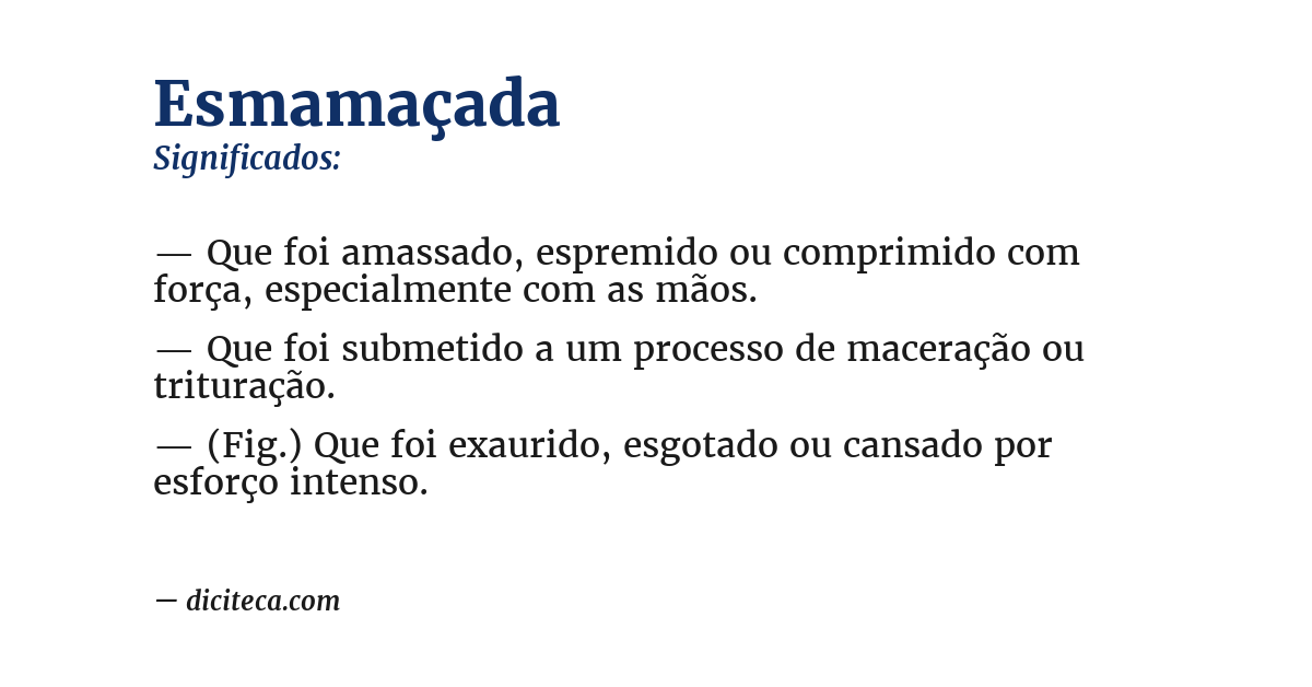 Significado de esmamaçada