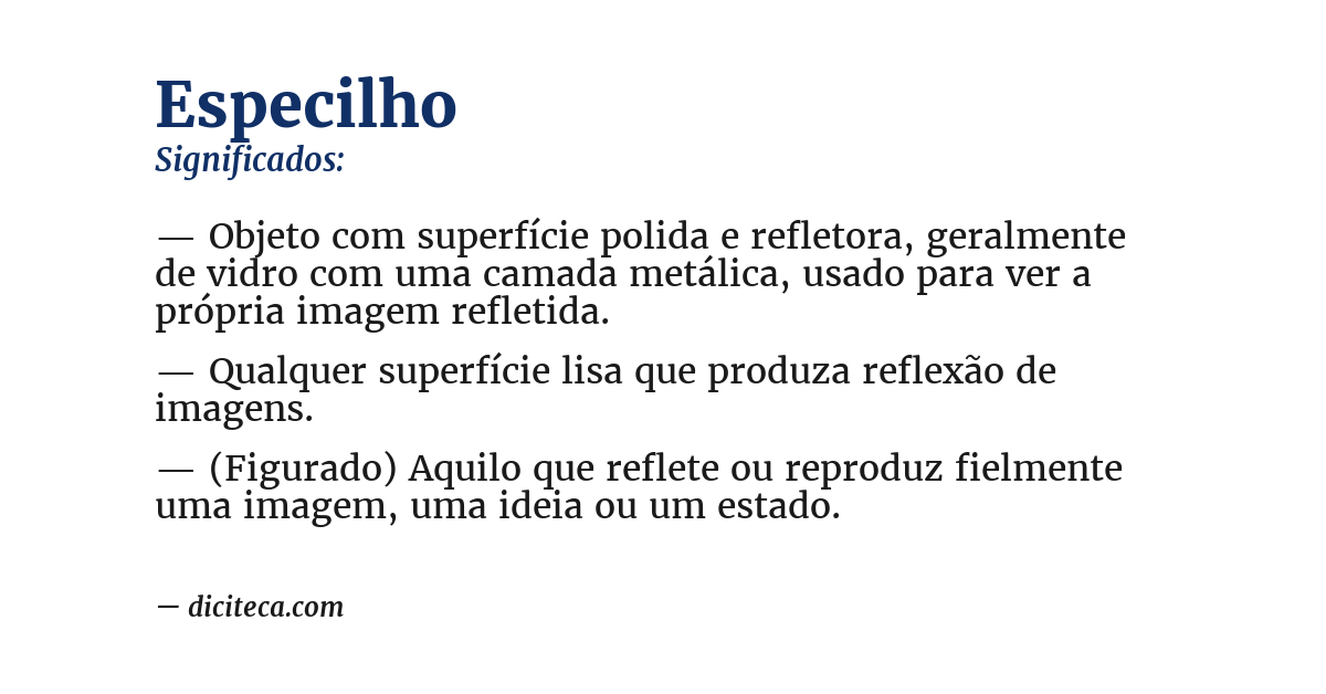 Significado de especilho