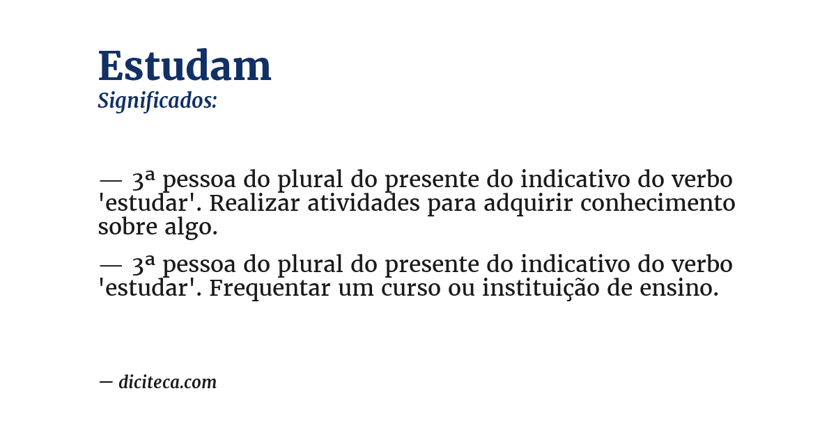 Significado de estudam