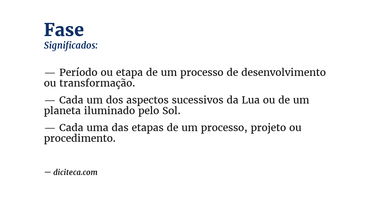 Significado de fase