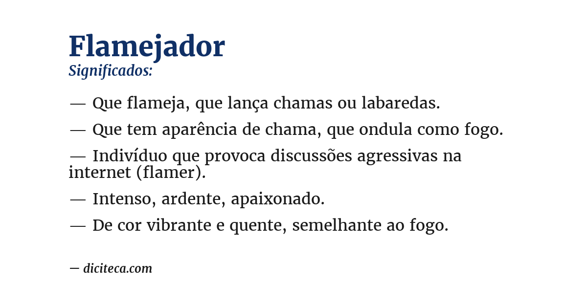 Significado de flamejador