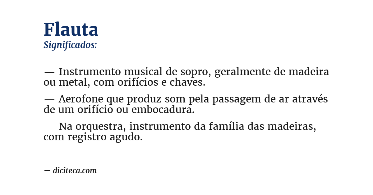 Significado de flauta