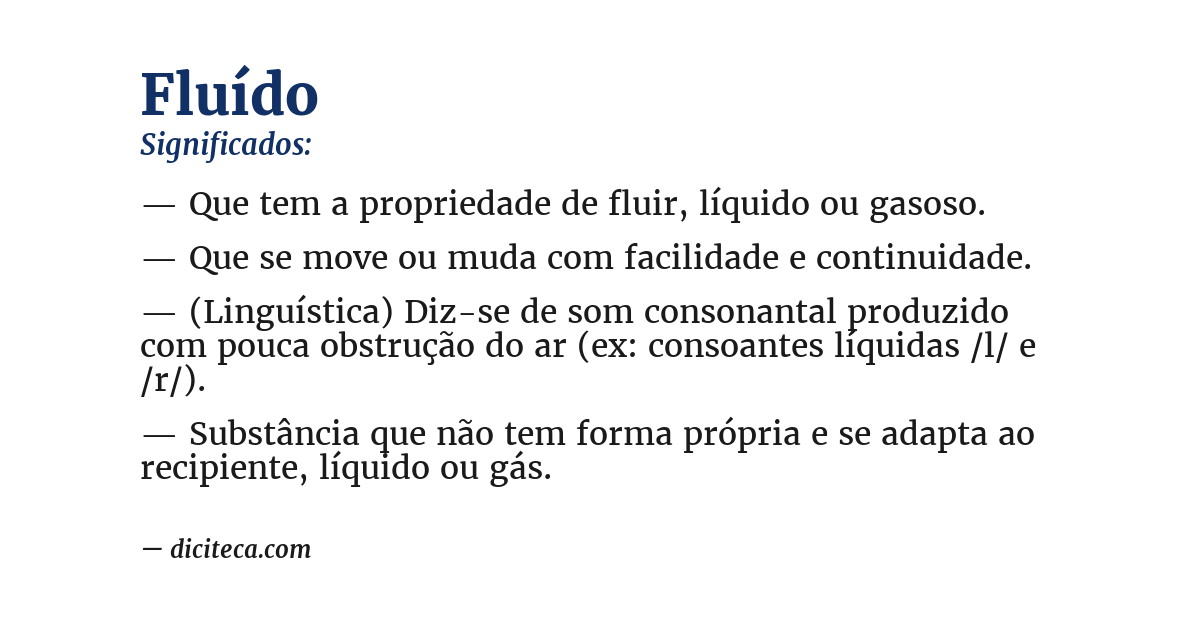 Significado de fluído
