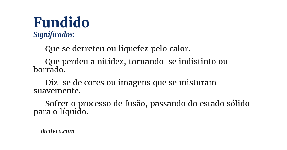 Significado de fundido