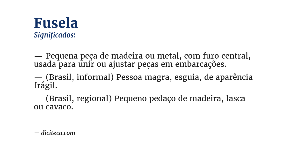 Significado de fusela