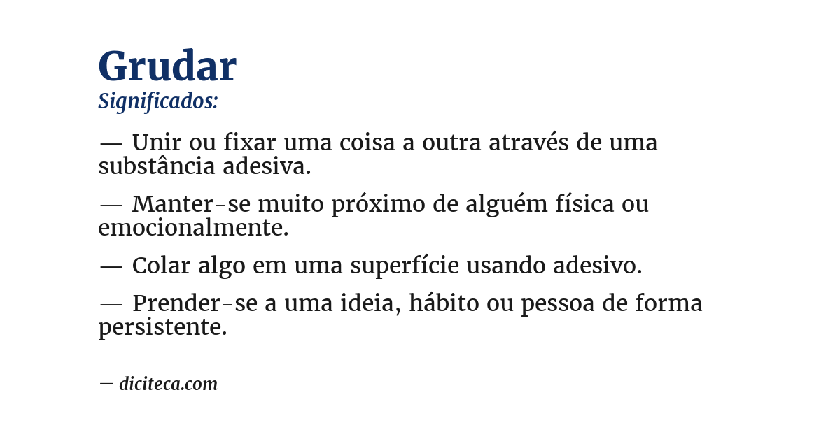 Significado de grudar