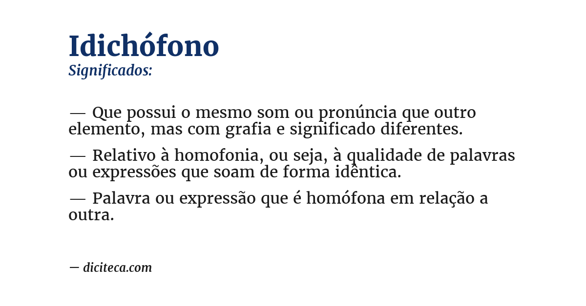Significado de idichófono