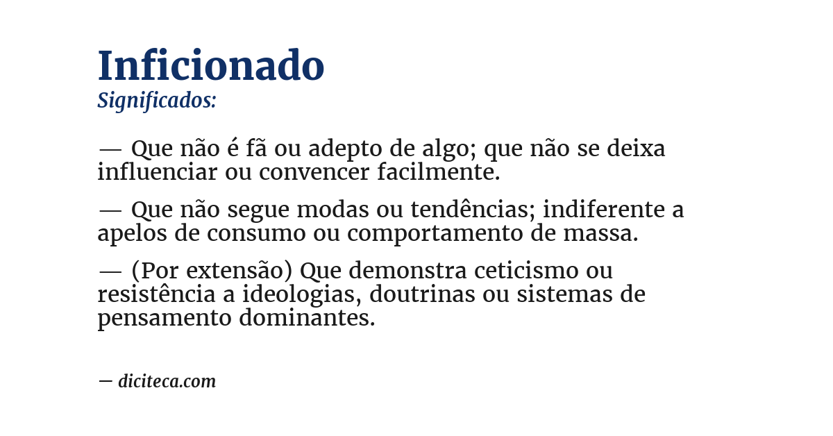 Significado de inficionado