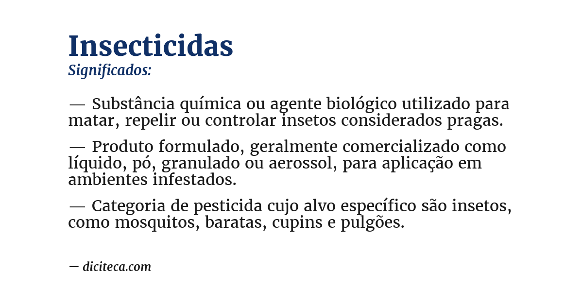 Significado de insecticidas