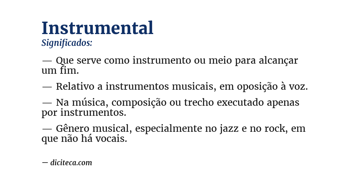 Significado de instrumental