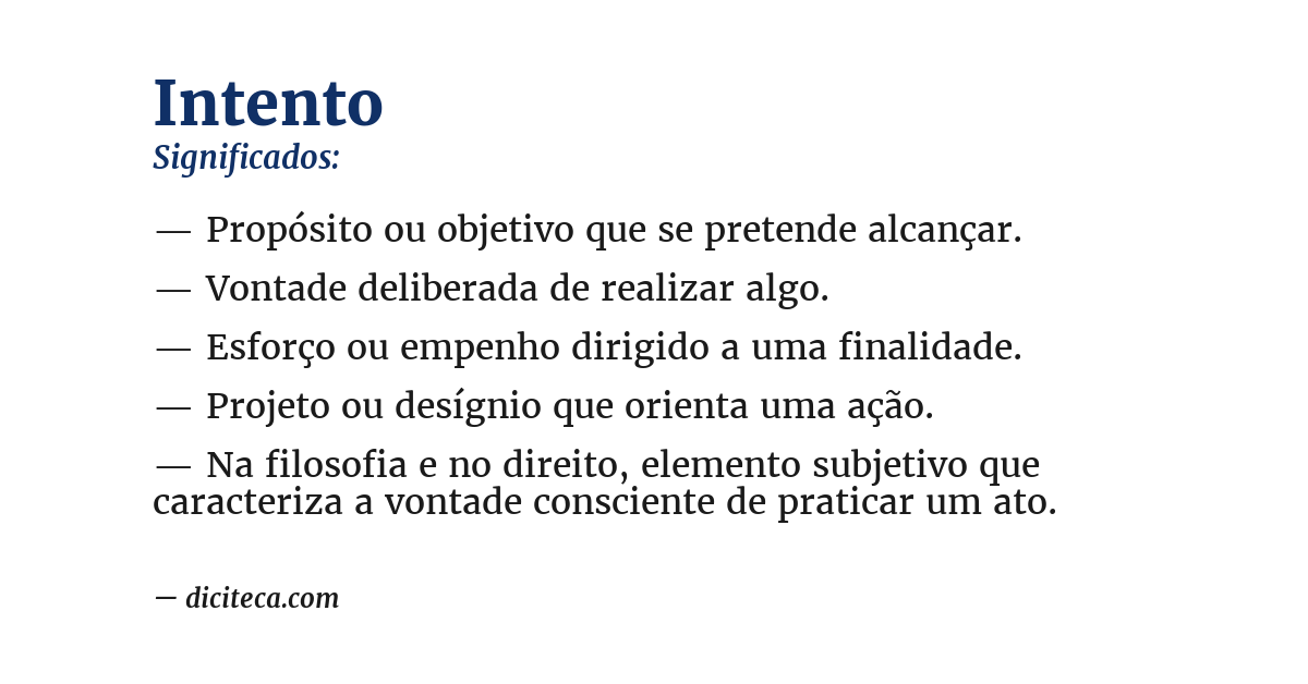 Significado de intento
