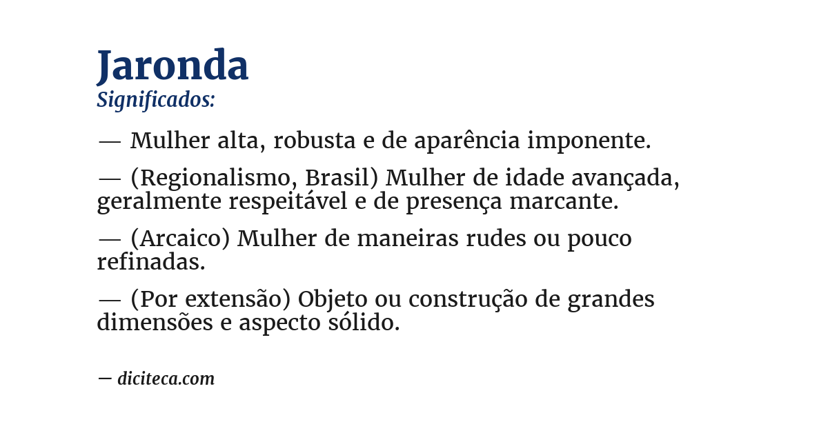 Significado de jaronda
