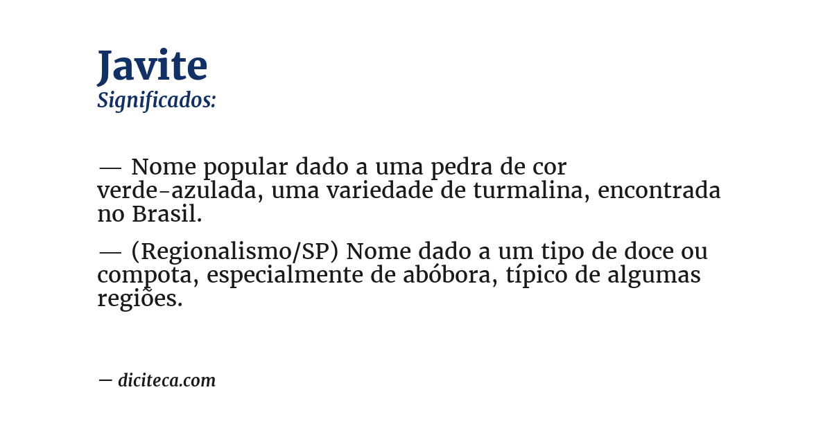 Significado de javite