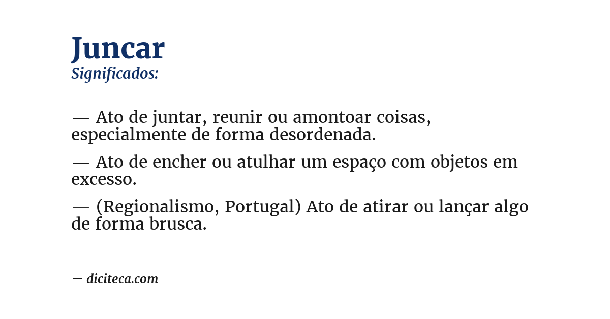 Significado de juncar