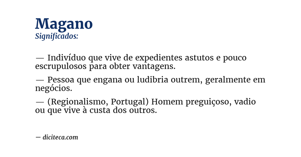 Significado de magano