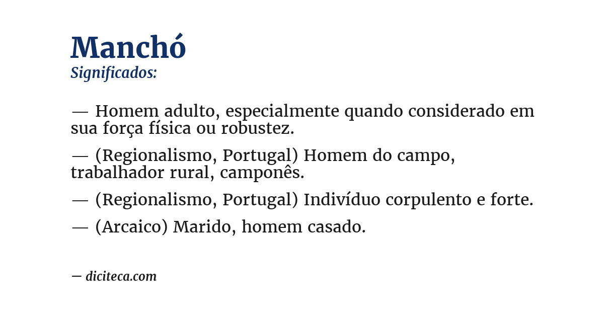 Significado de manchó