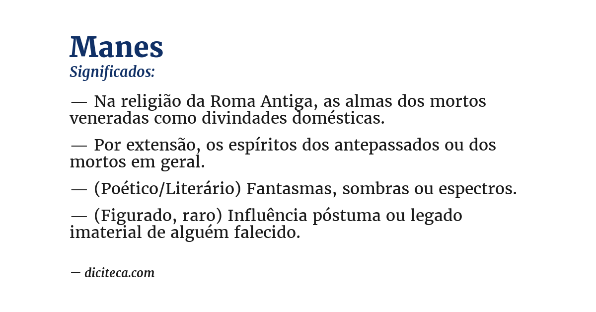 Significado de manes