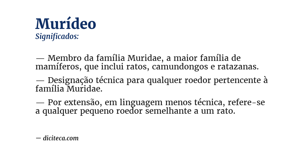 Significado de murídeo