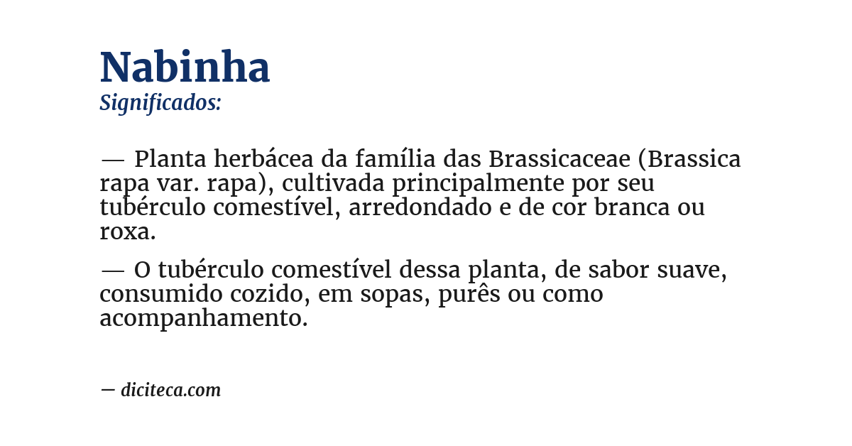 Significado de nabinha