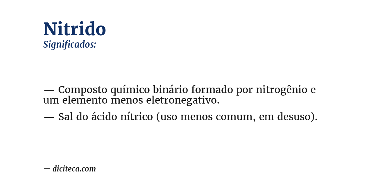 Significado de nitrido
