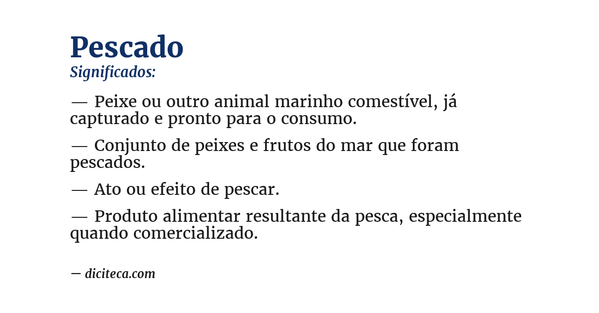 Significado de pescado