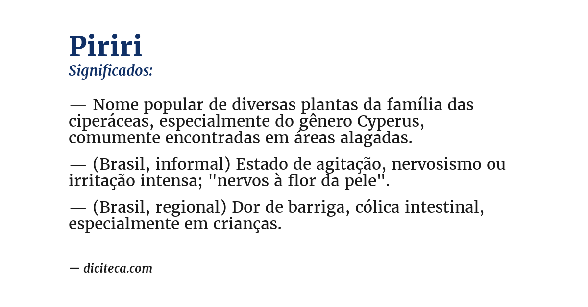 Significado de piriri