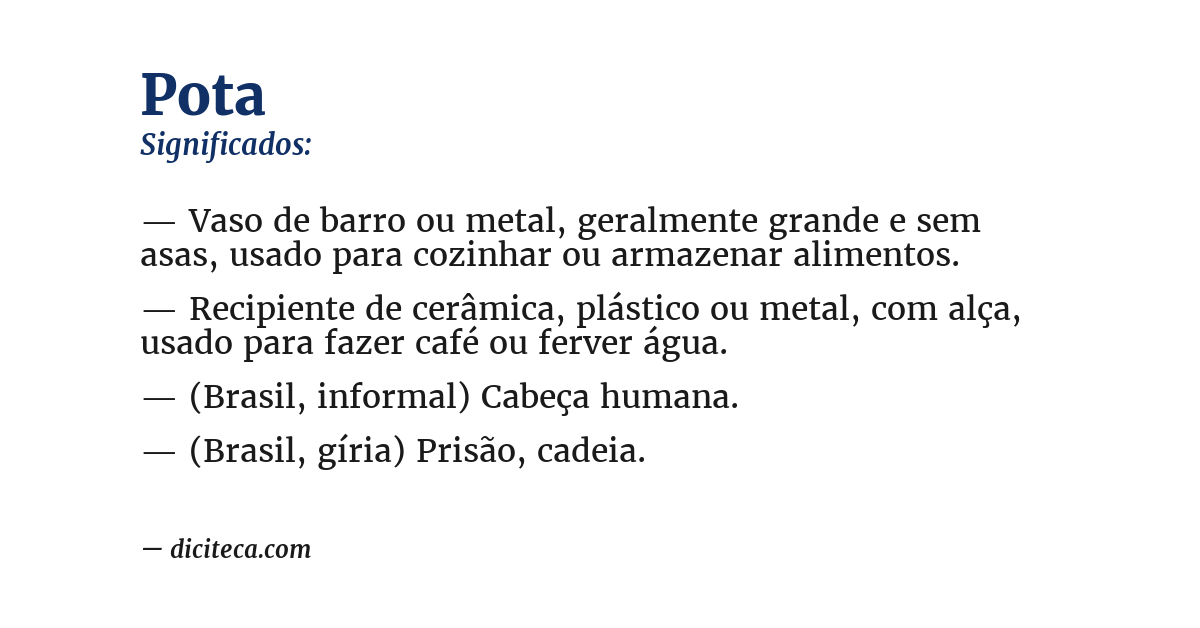Significado de pota