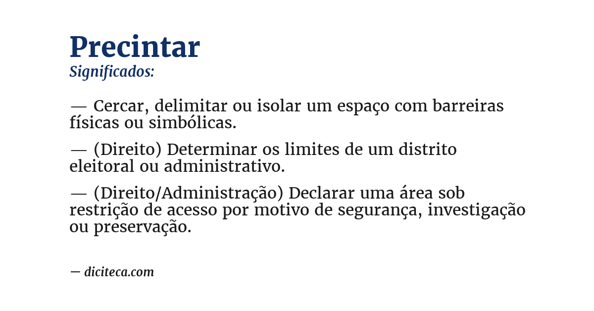 Significado de precintar