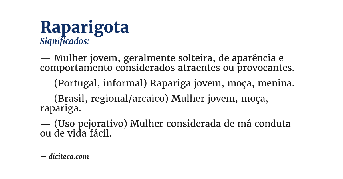 Significado de raparigota