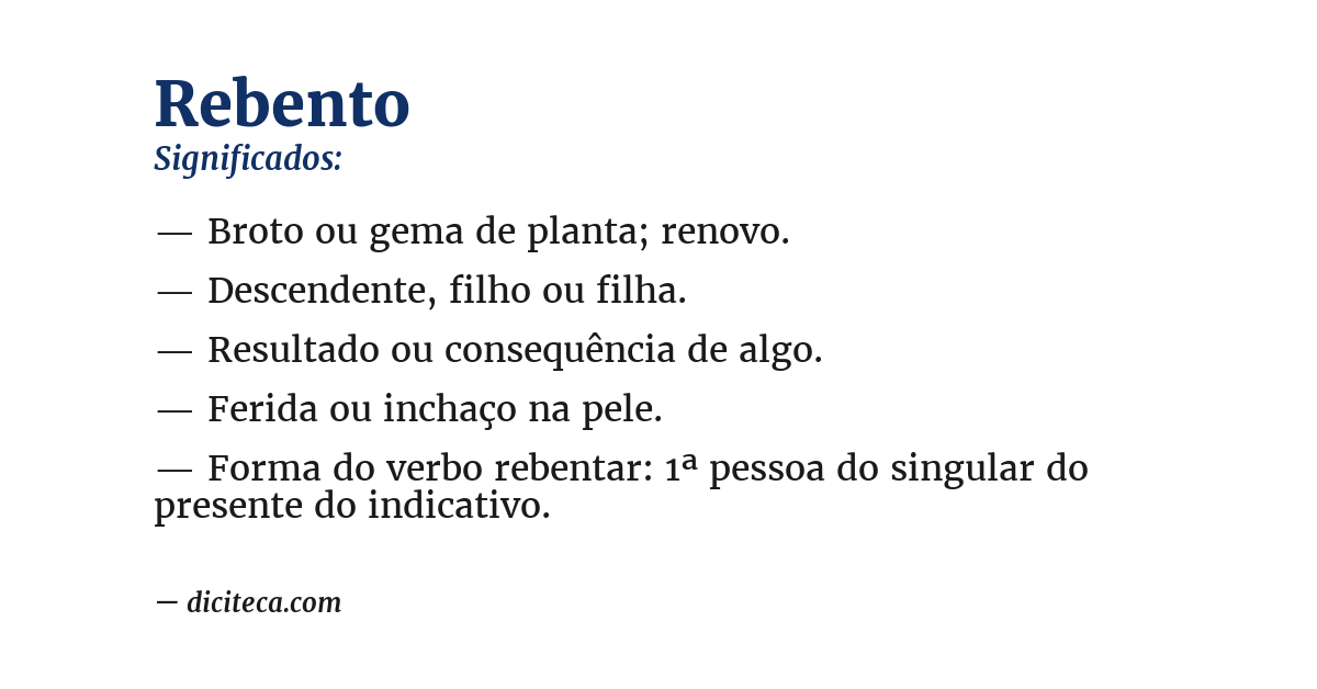 Significado de rebento