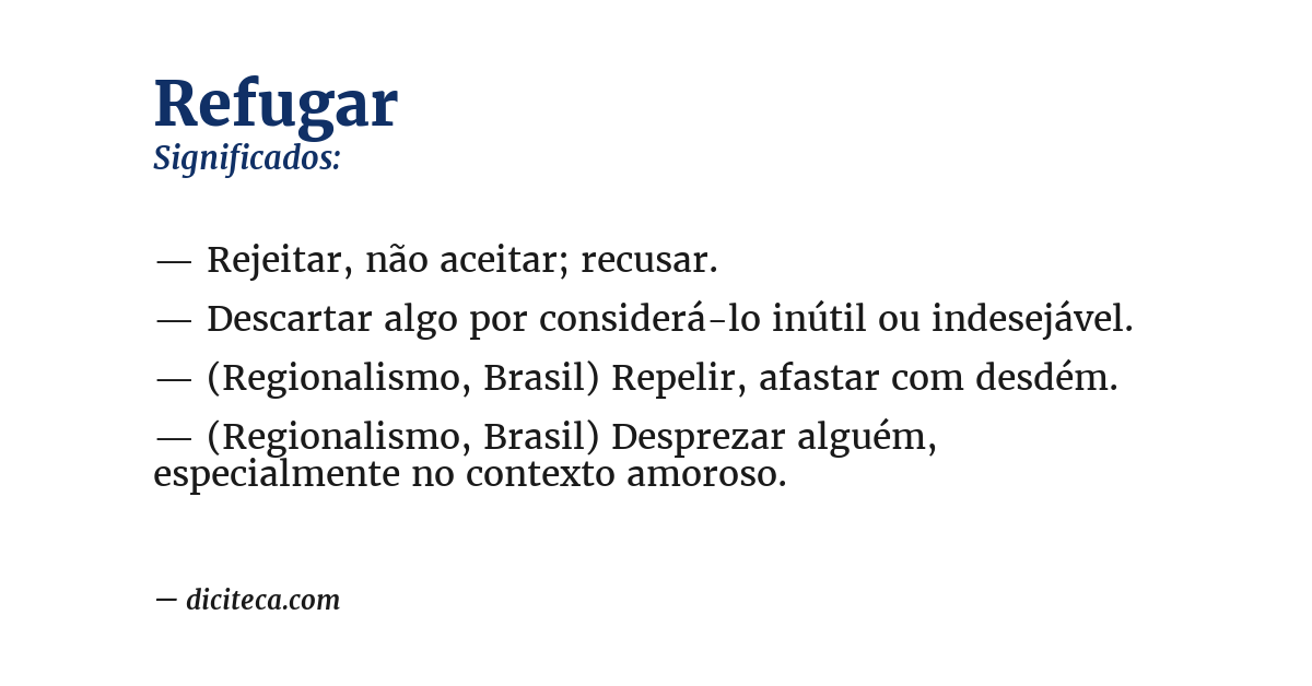 Significado de refugar