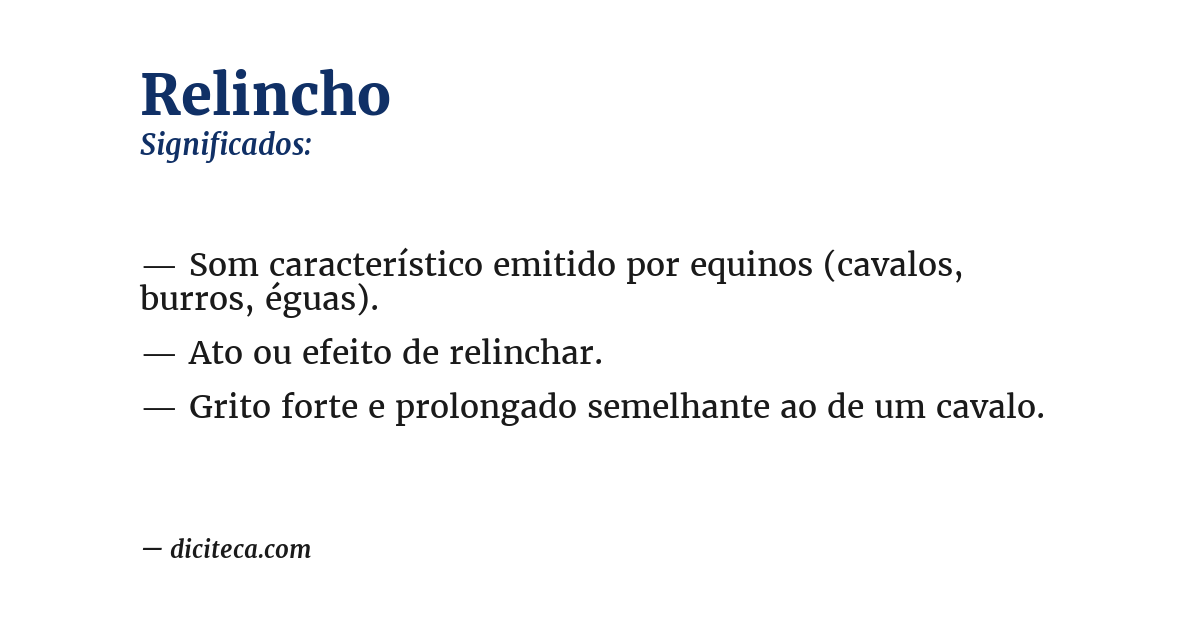 Significado de relincho