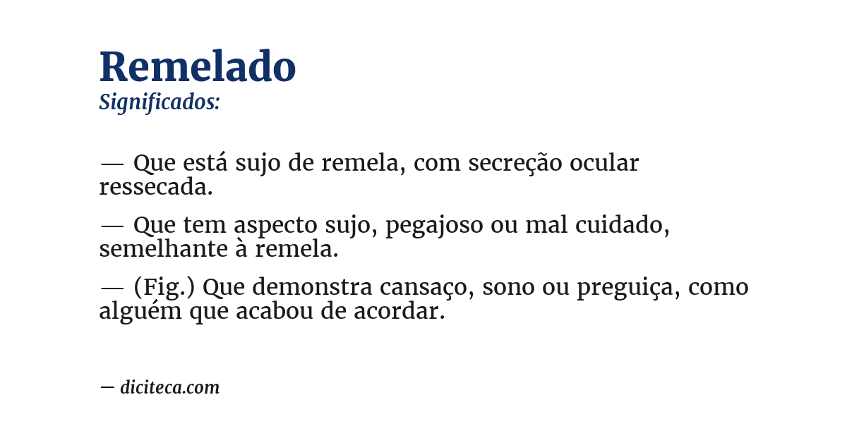 Significado de remelado