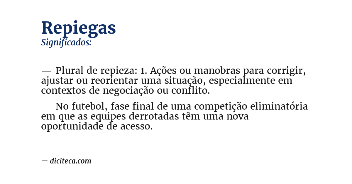Significado de repiegas