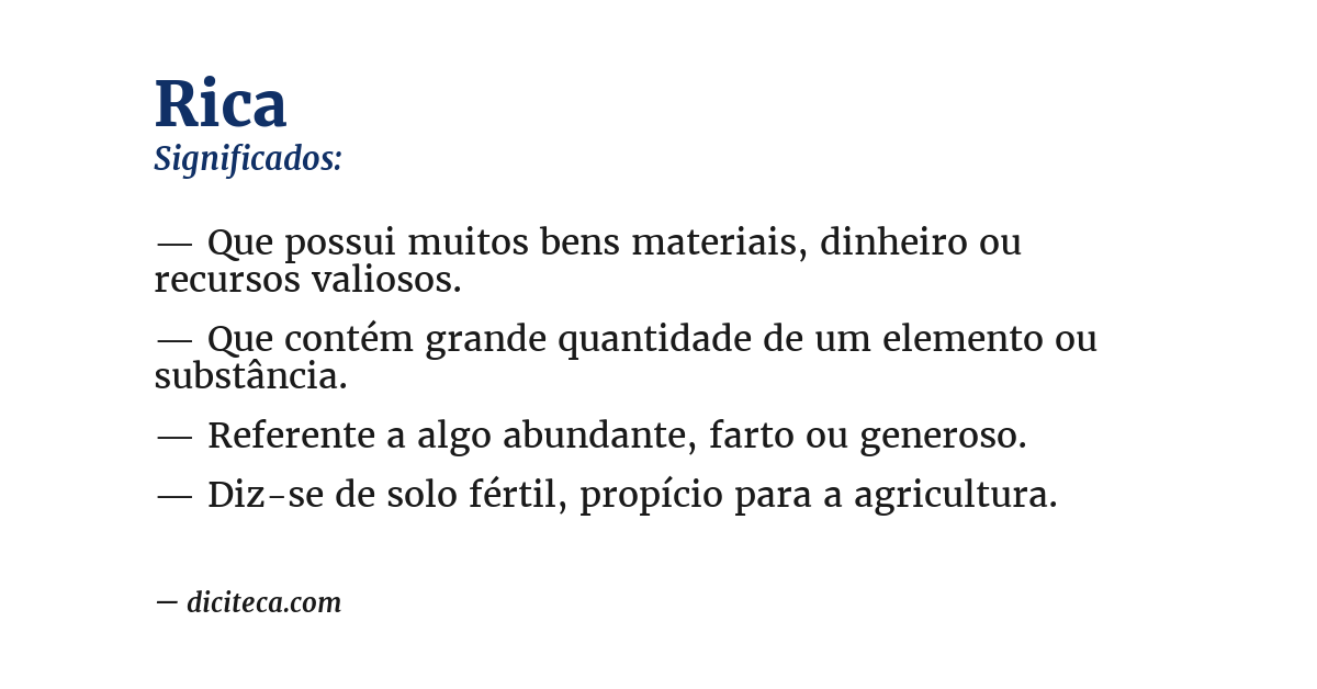 Significado de rica