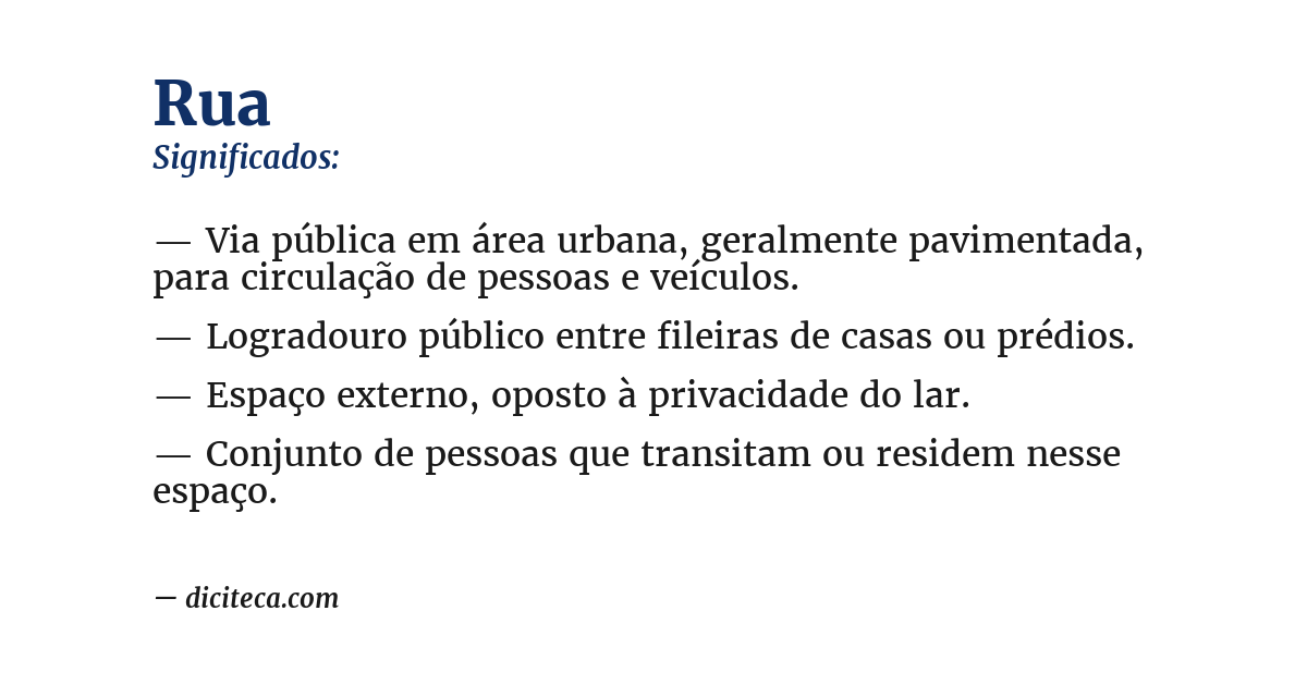 Significado de rua