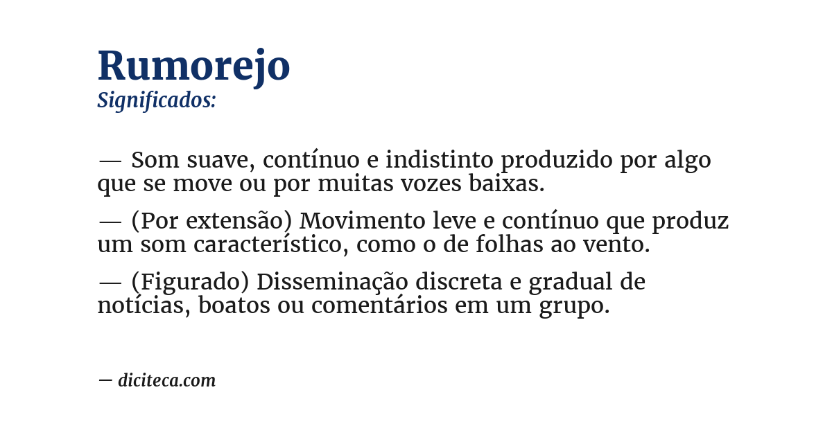 Significado de rumorejo